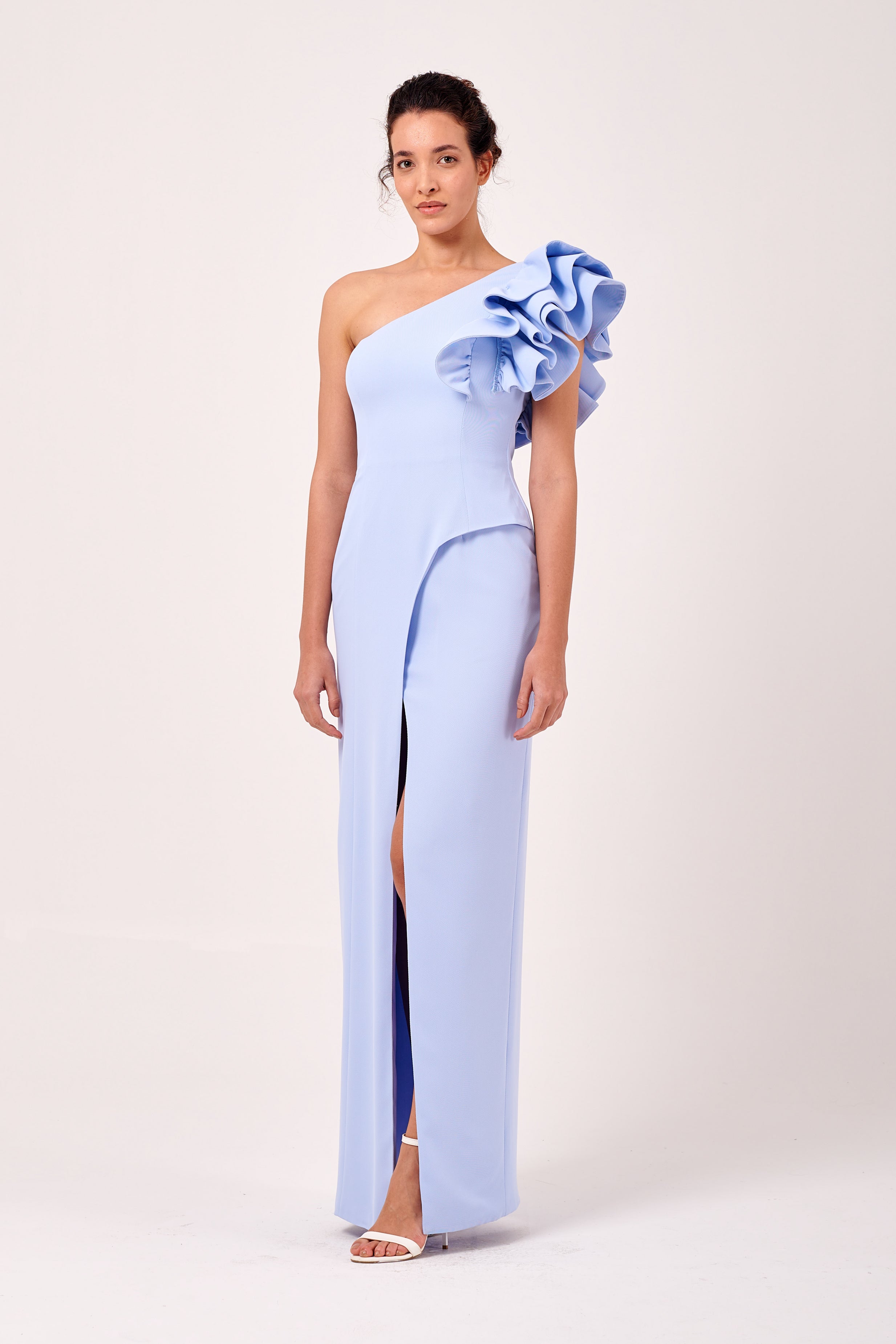 Asymmetric Wave Dress - 3  Asymmetrical dress, Full length dress, Dress