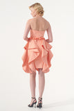 Strapless Ruffled Short Dress