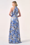 Ethereal Elegance: The Abstract Halter Gown