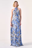 Ethereal Elegance: The Abstract Halter Gown