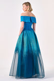 Regal Charm: The Off-Shoulder Gradient Gown