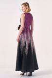 Sleek Elegance: Embellished Gown with Gradient Detailing