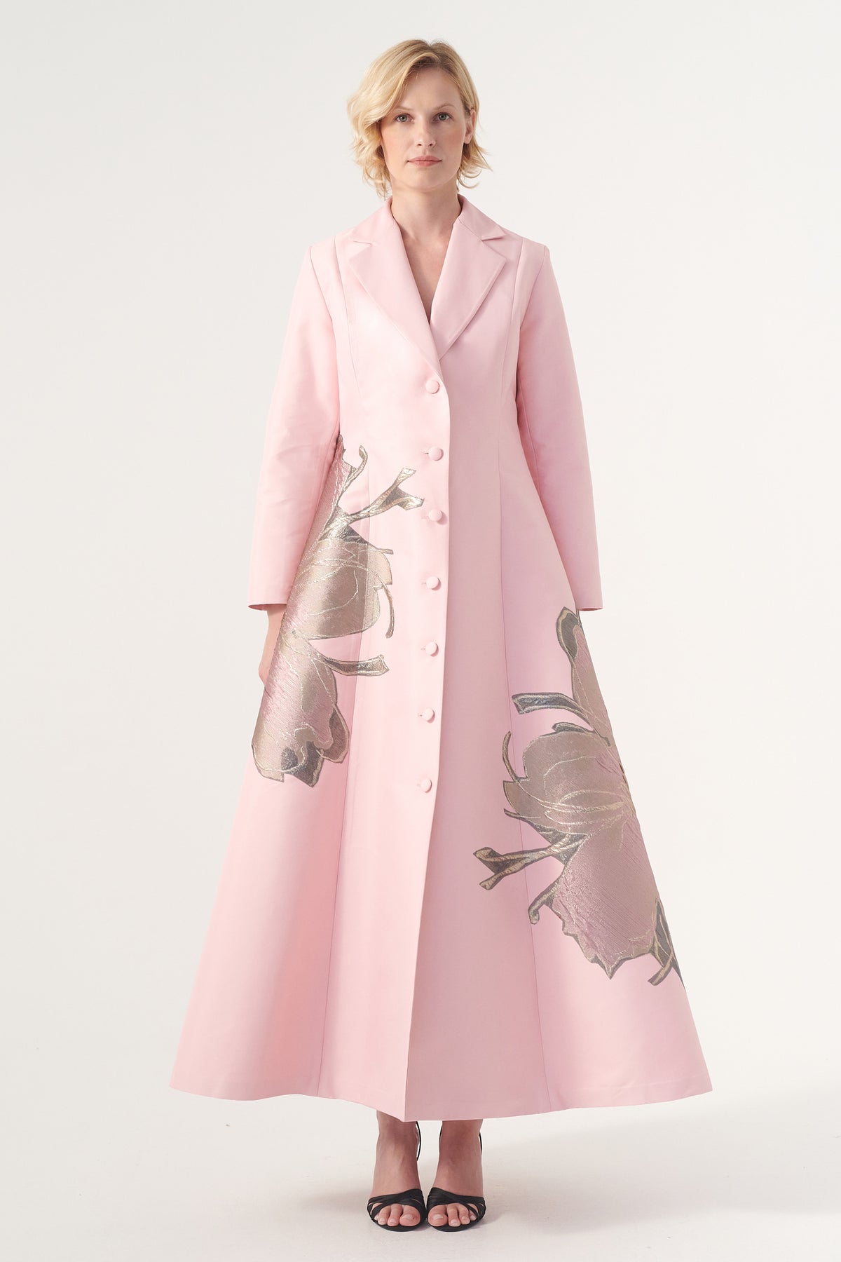 Applicated Long Jacket Dress