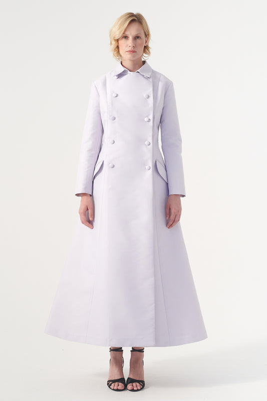 Structured Double Breasted Full Length Coat dress