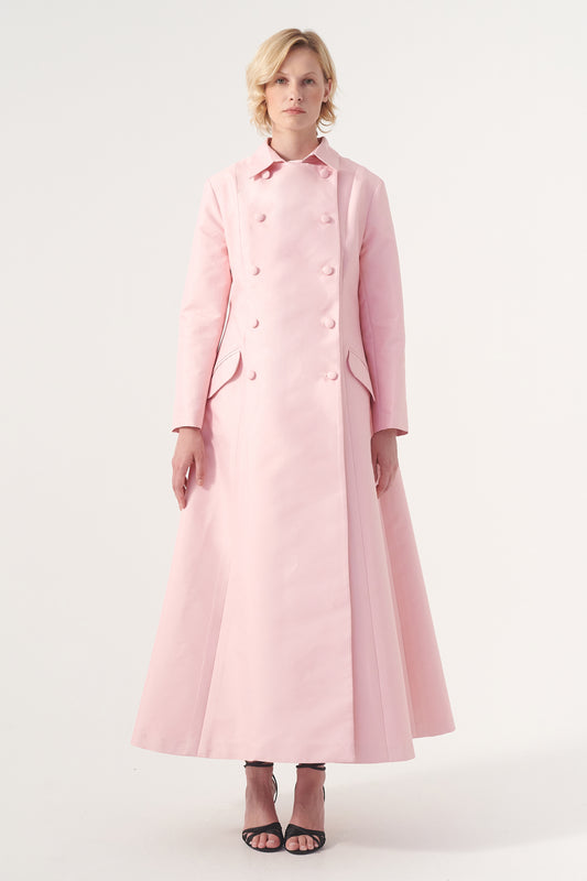 Structured Double Breasted Full Length Coat dress