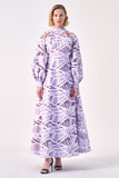 Ruffled Jacquard Dress