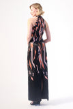 Halter Neck Abstract Gown