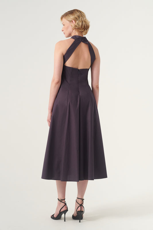 The halter neckline midi Dress