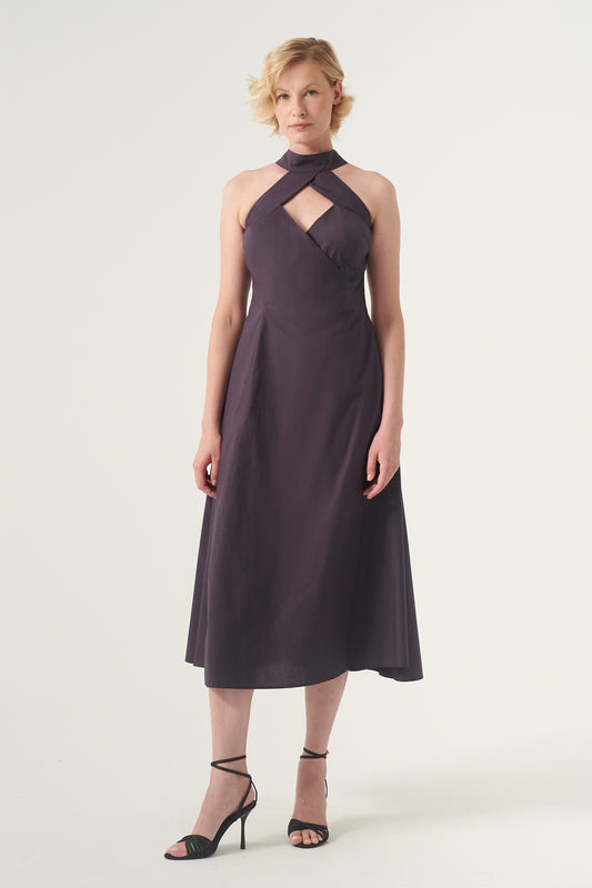 The halter neckline midi Dress