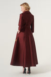 Long sleeve maxi length functional jacket style gown