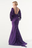 Laser Cut Fringe Detailed Long Dress