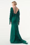 Laser Cut Fringe Detailed Long Dress