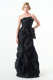 Draped Fil-Coupe Taffeta Gown