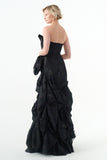 Draped Fil-Coupe Taffeta Gown