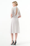 Key-hole Back Midi Dress