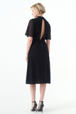 Key-hole Back Midi Dress