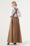 Front wrap shape Button closure Skirt