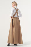 Front wrap shape Button closure Skirt