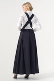 Front wrap shape Button closure Skirt