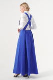 Front wrap shape Button closure Skirt