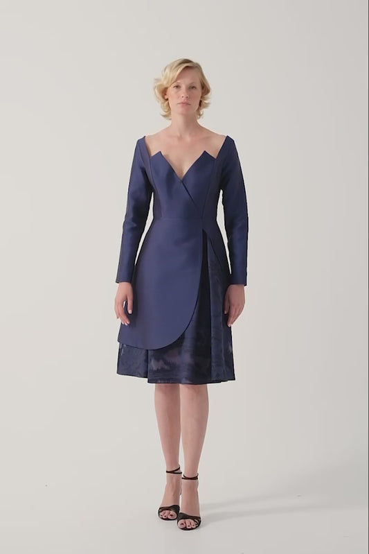 Taffeta And Jacquard Dress