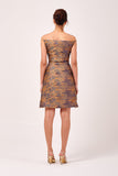 Strapless Mini Length Jacquard Dress