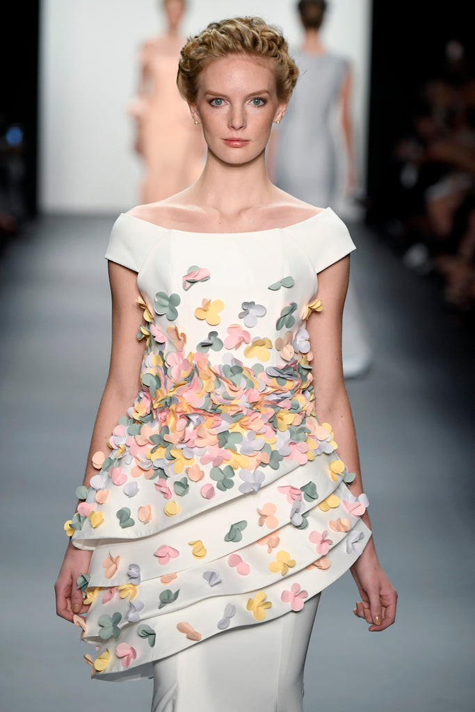 3D Flowered Taffeta Off-Shoulder Gown – John Paul Ataker